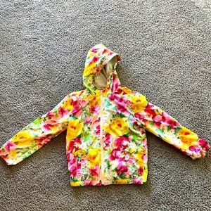 Beautiful flower girls Gap hooded rain jacket!